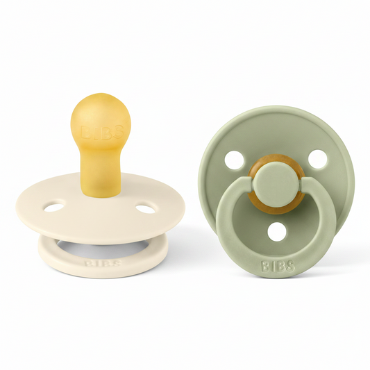 BIBS Colour Pacifier 2-Pack (Ivory / Sage)