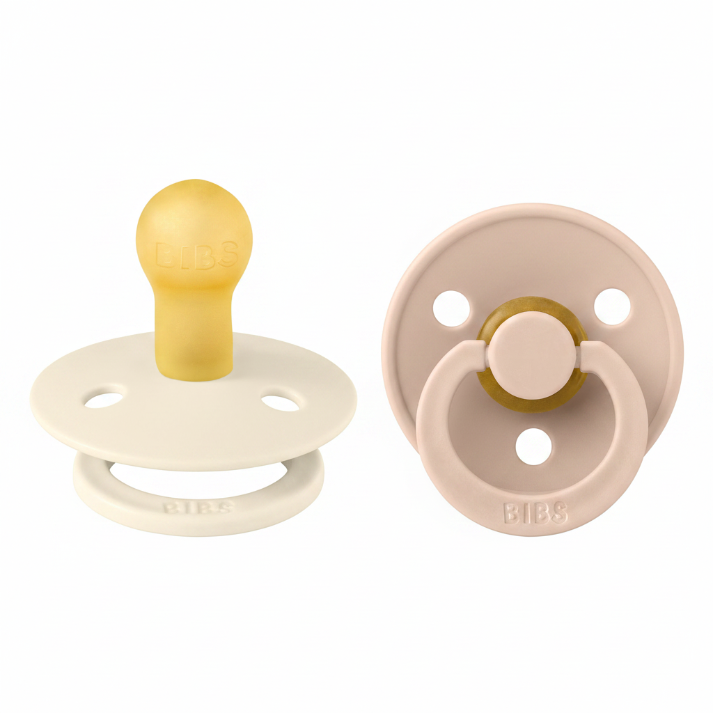 BIBS Colour Pacifier 2-Pack (Ivory / Blush)