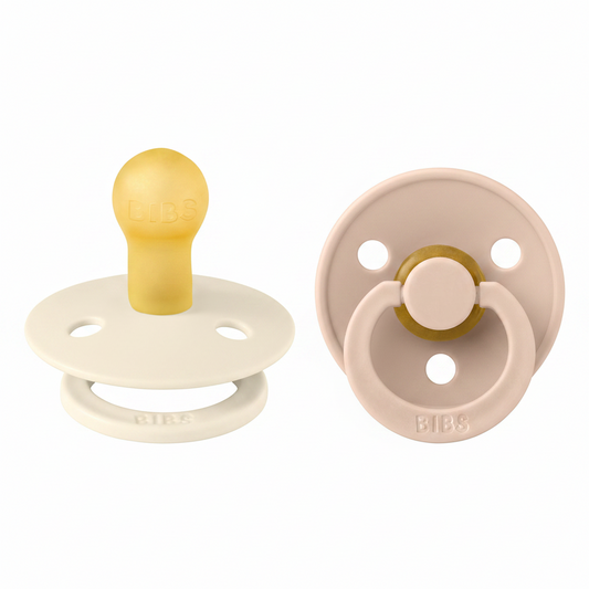BIBS Colour Pacifier 2-Pack (Ivory / Blush)