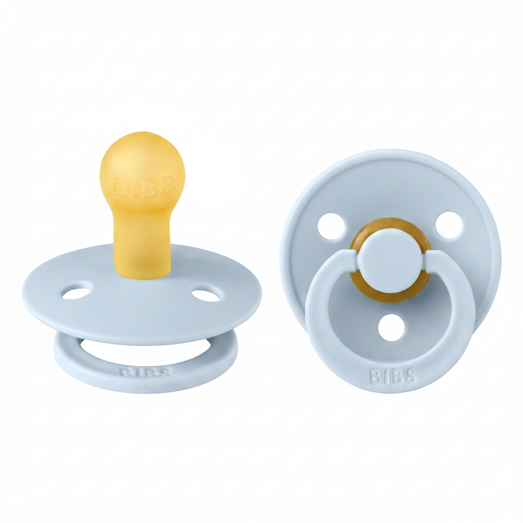 BIBS Colour Pacifier 2-Pack (Baby Blue)