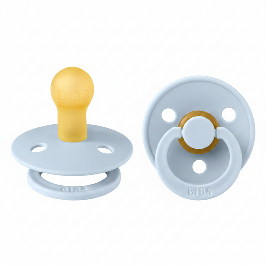 BIBS Colour Pacifier 2-Pack (Baby Blue)