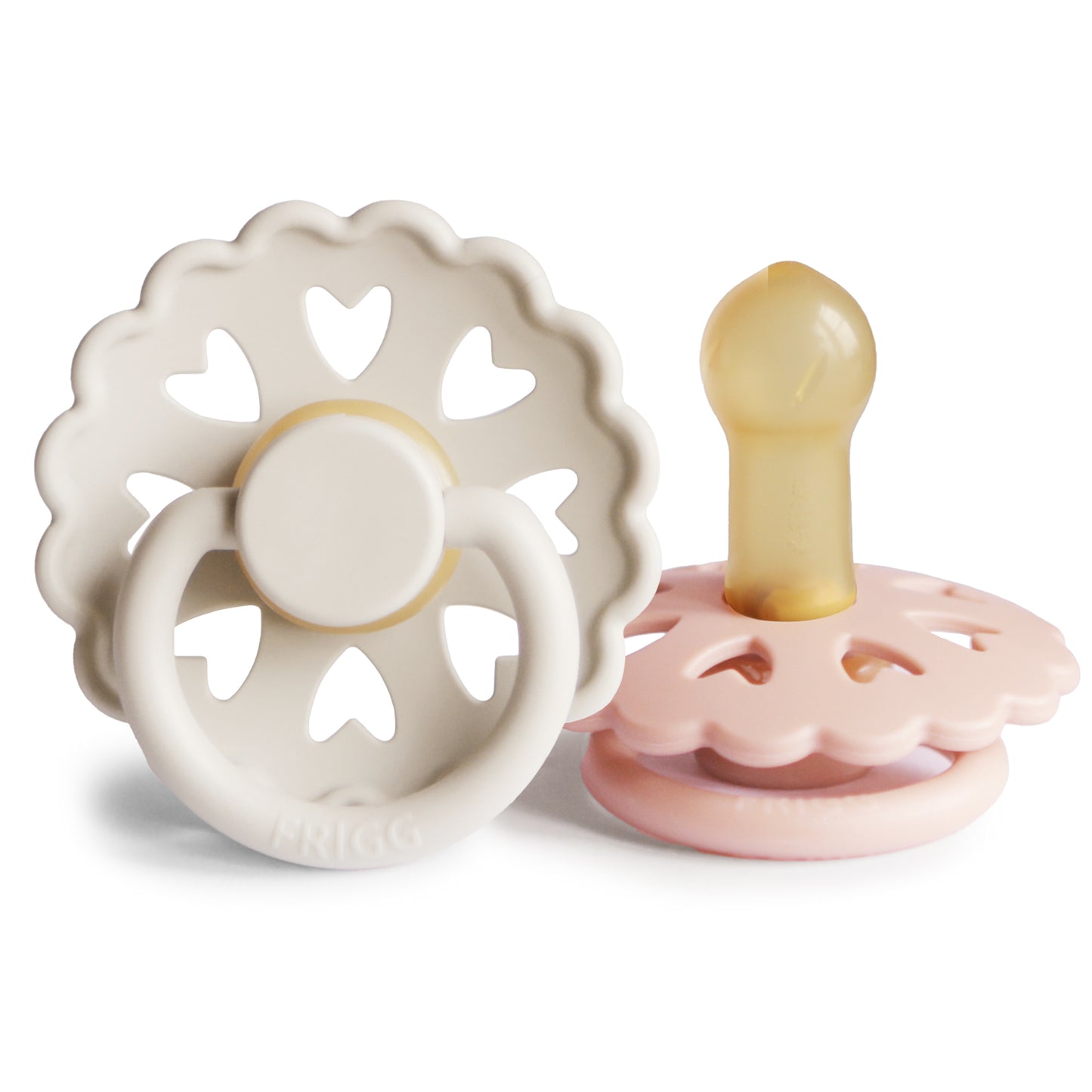 FRIGG Andersen Fairytale Natural Rubber Pacifier 2-Pack (Cream/Blush)