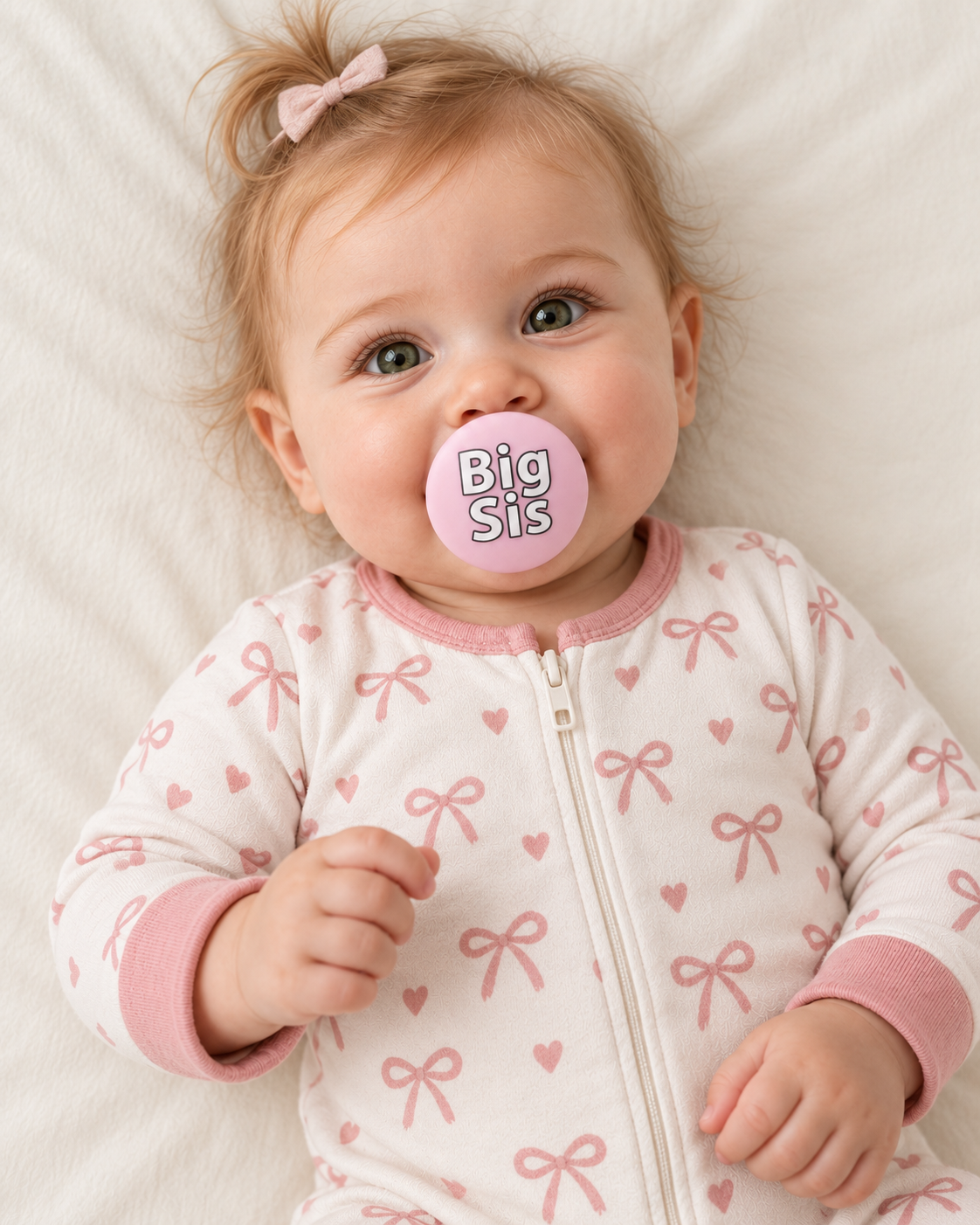 Big Sis pacifier cover lifestyle photo