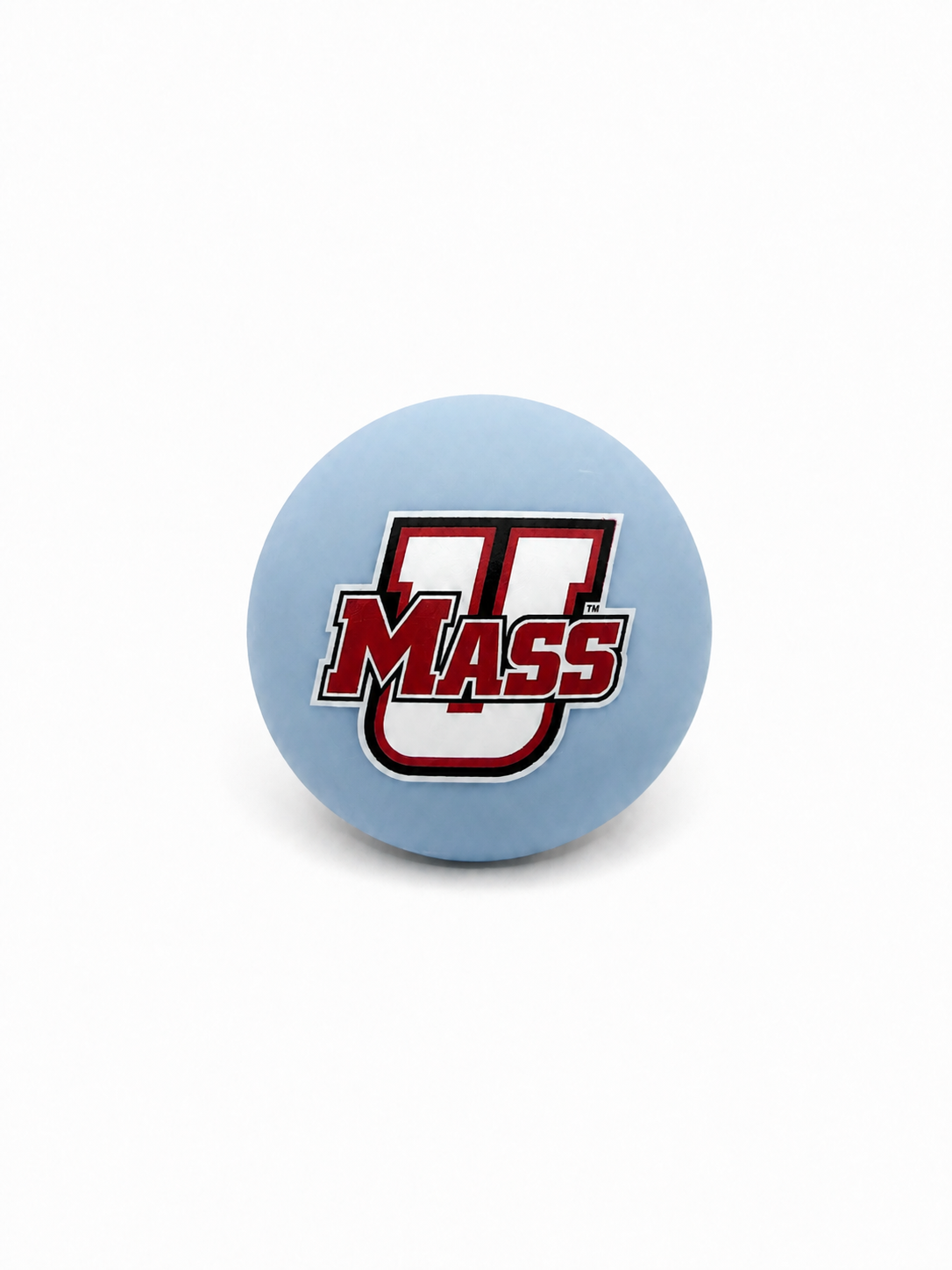 University of Massachusetts UMass Secondary pacifier cover design, alternate view