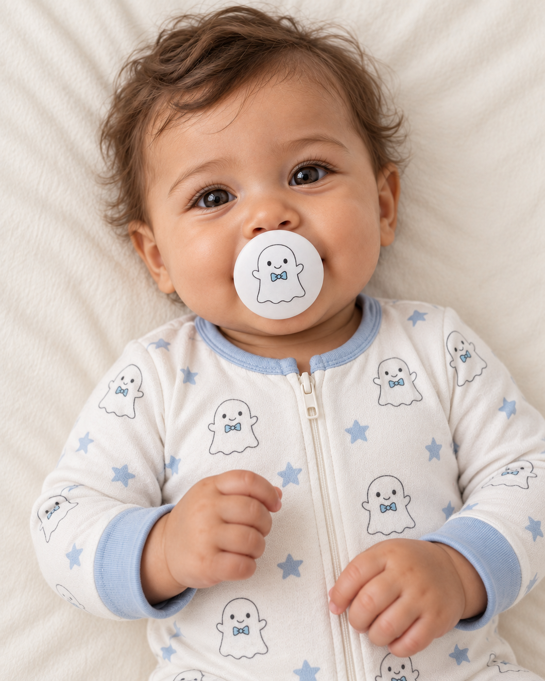 Ghost - Boy pacifier cover lifestyle photo