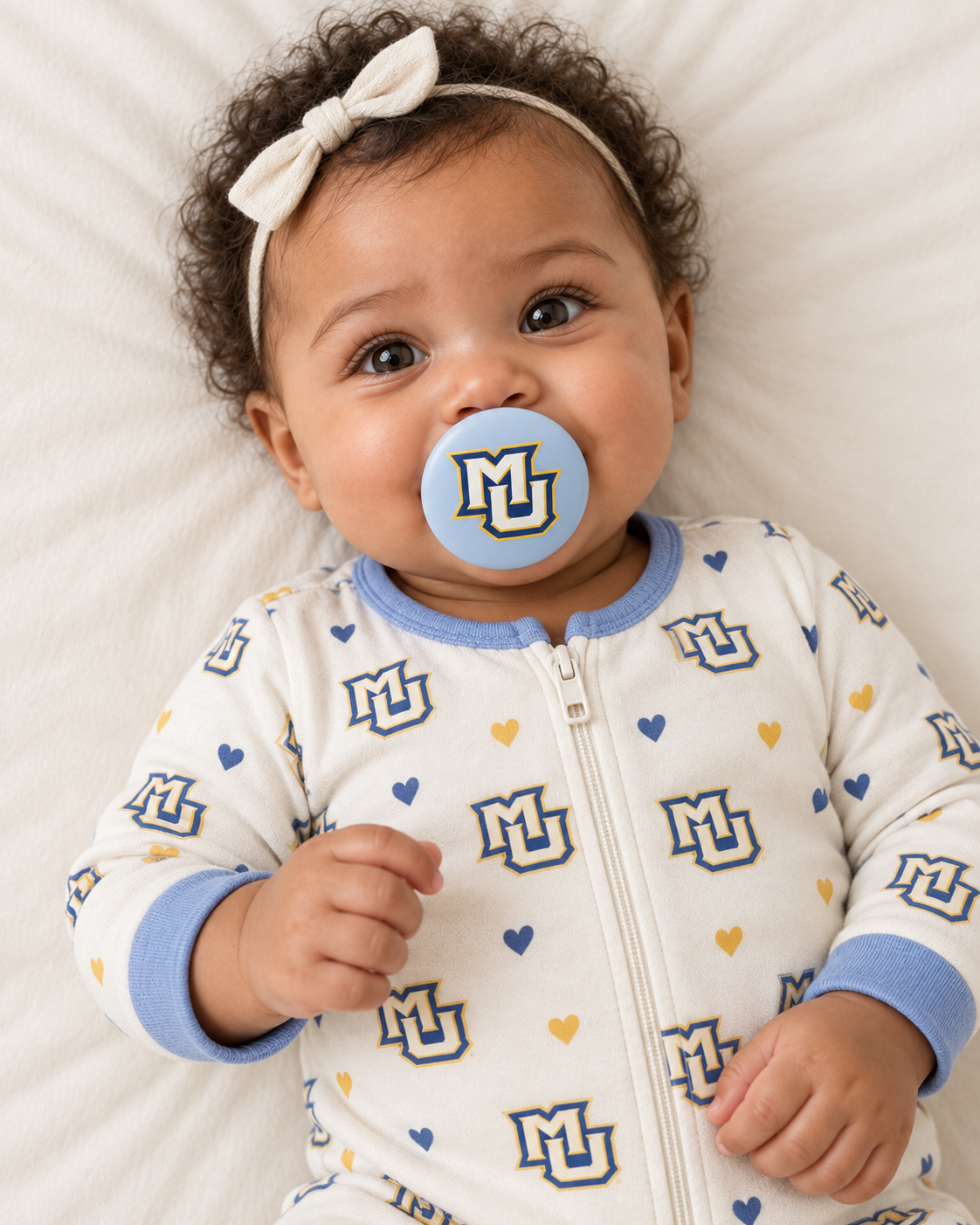 Marquette University - MU pacifier cover lifestyle photo