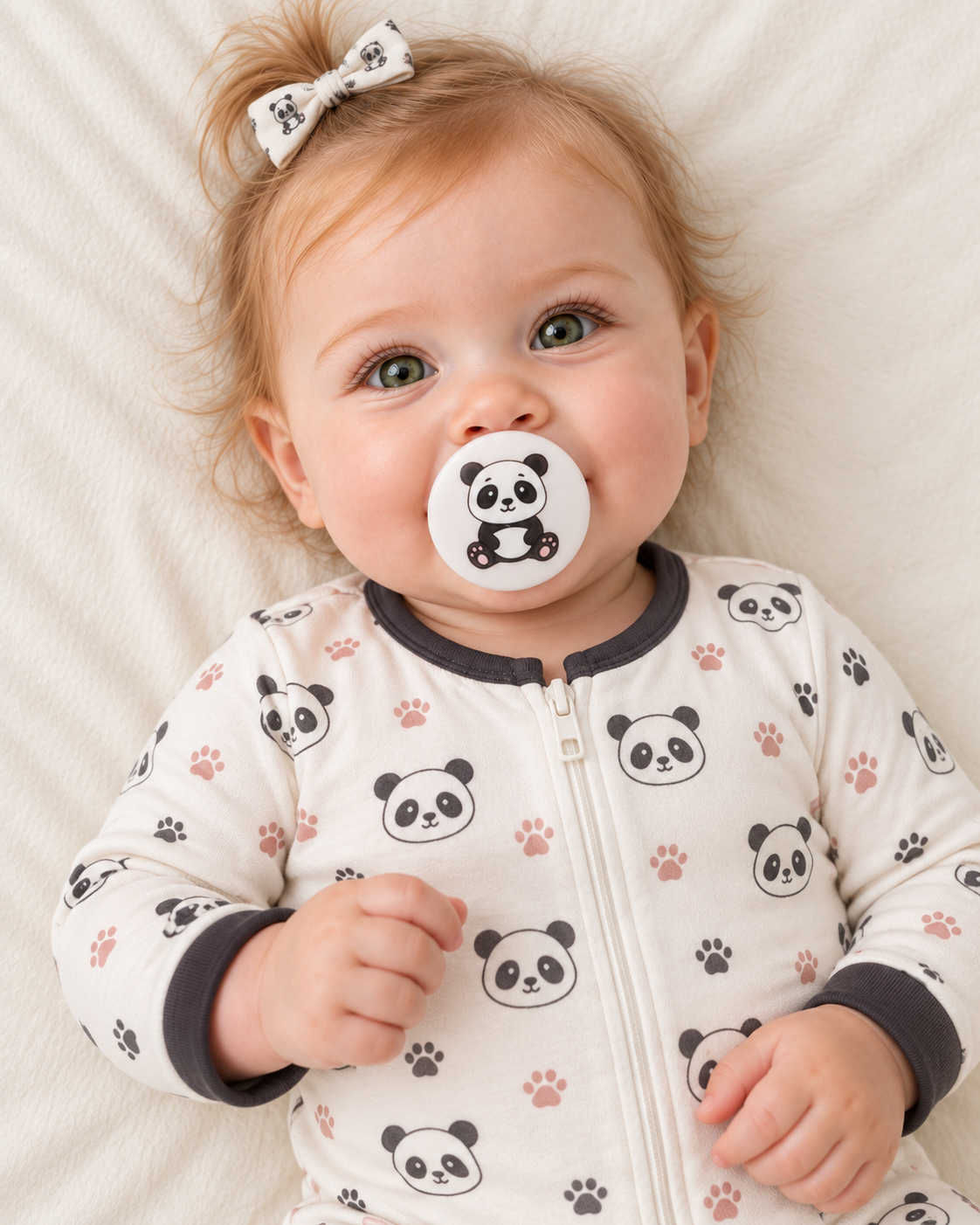 Panda pacifier cover lifestyle photo