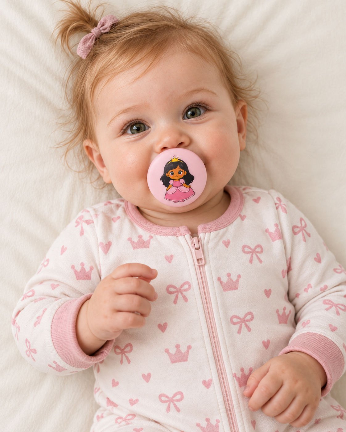 Princess Rachel pacifier cover lifestyle photo