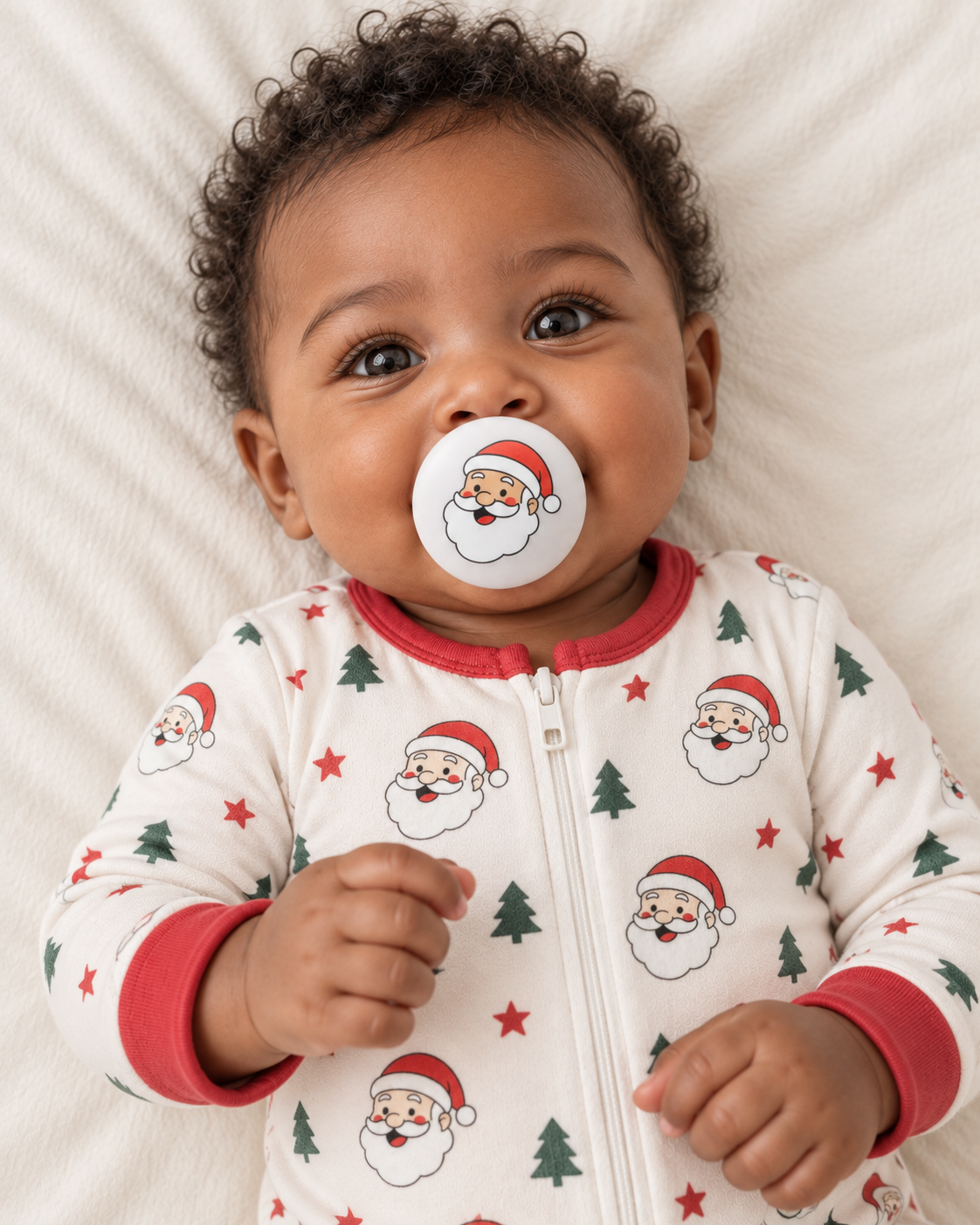 Santa pacifier cover lifestyle photo