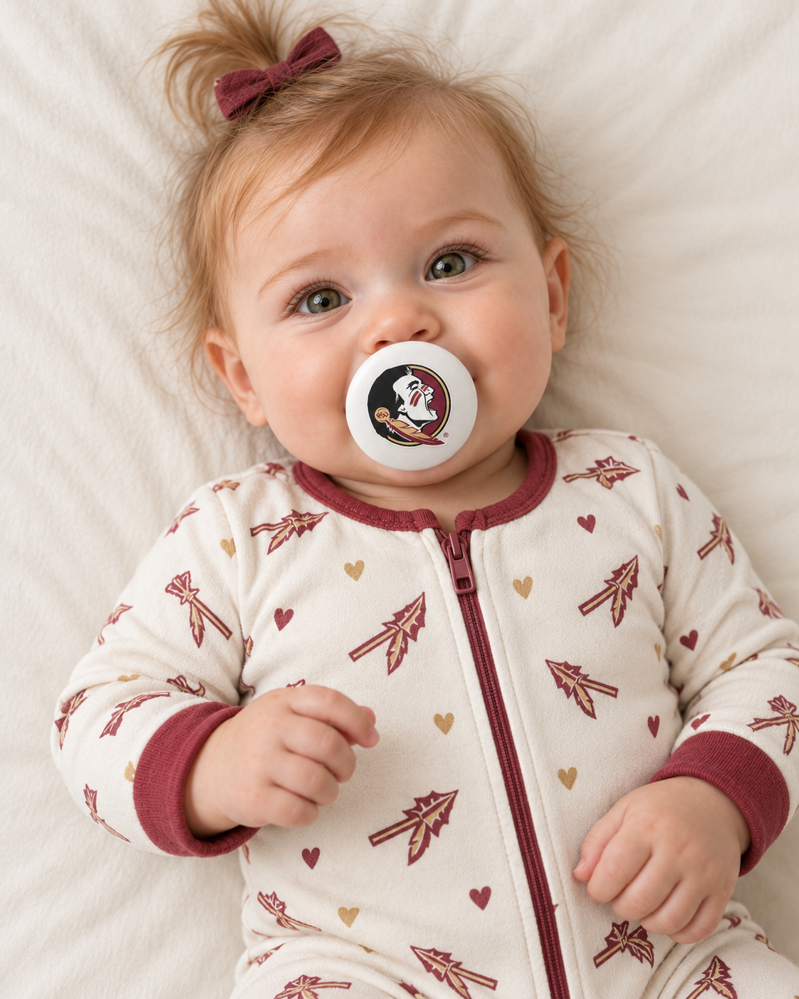 Florida State University - Seminole pacifier cover lifestyle photo