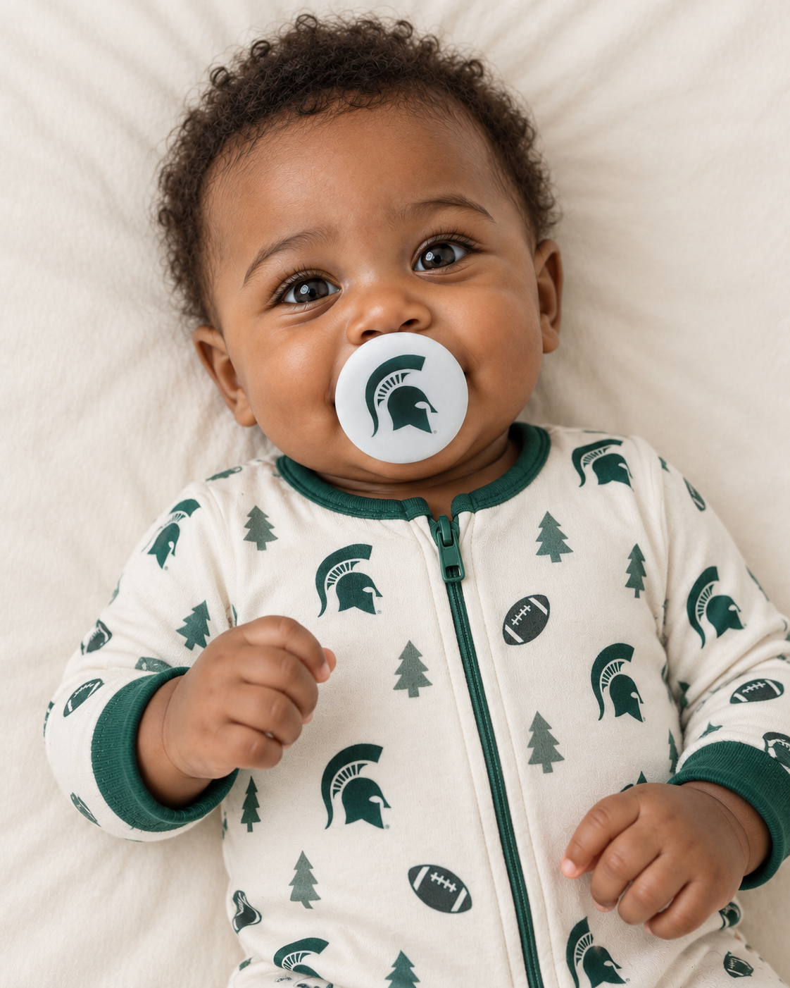 Michigan State - Spartan pacifier cover lifestyle photo