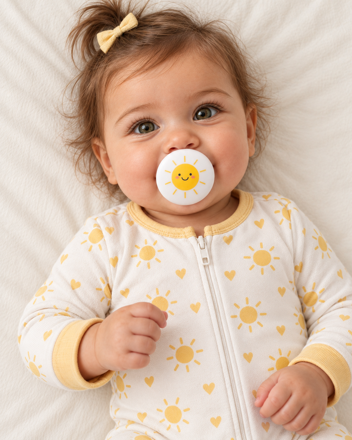 Sunshine pacifier cover lifestyle photo