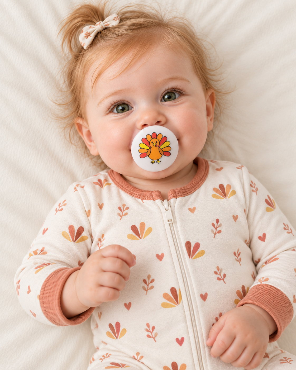 Turkey pacifier cover lifestyle photo