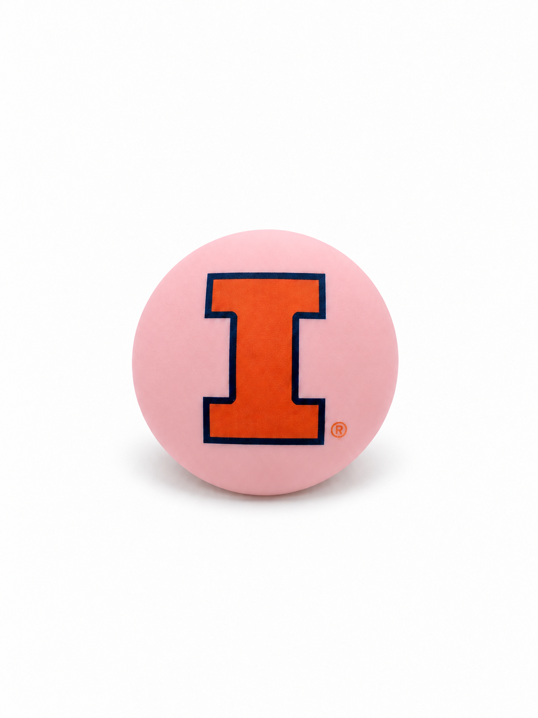 University of Illinois personalized pacifier cover in soft pink