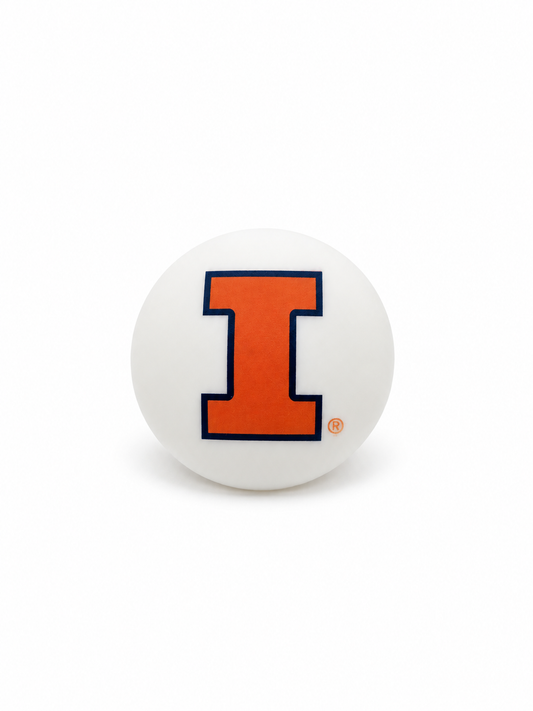 University of Illinois personalized pacifier cover in white