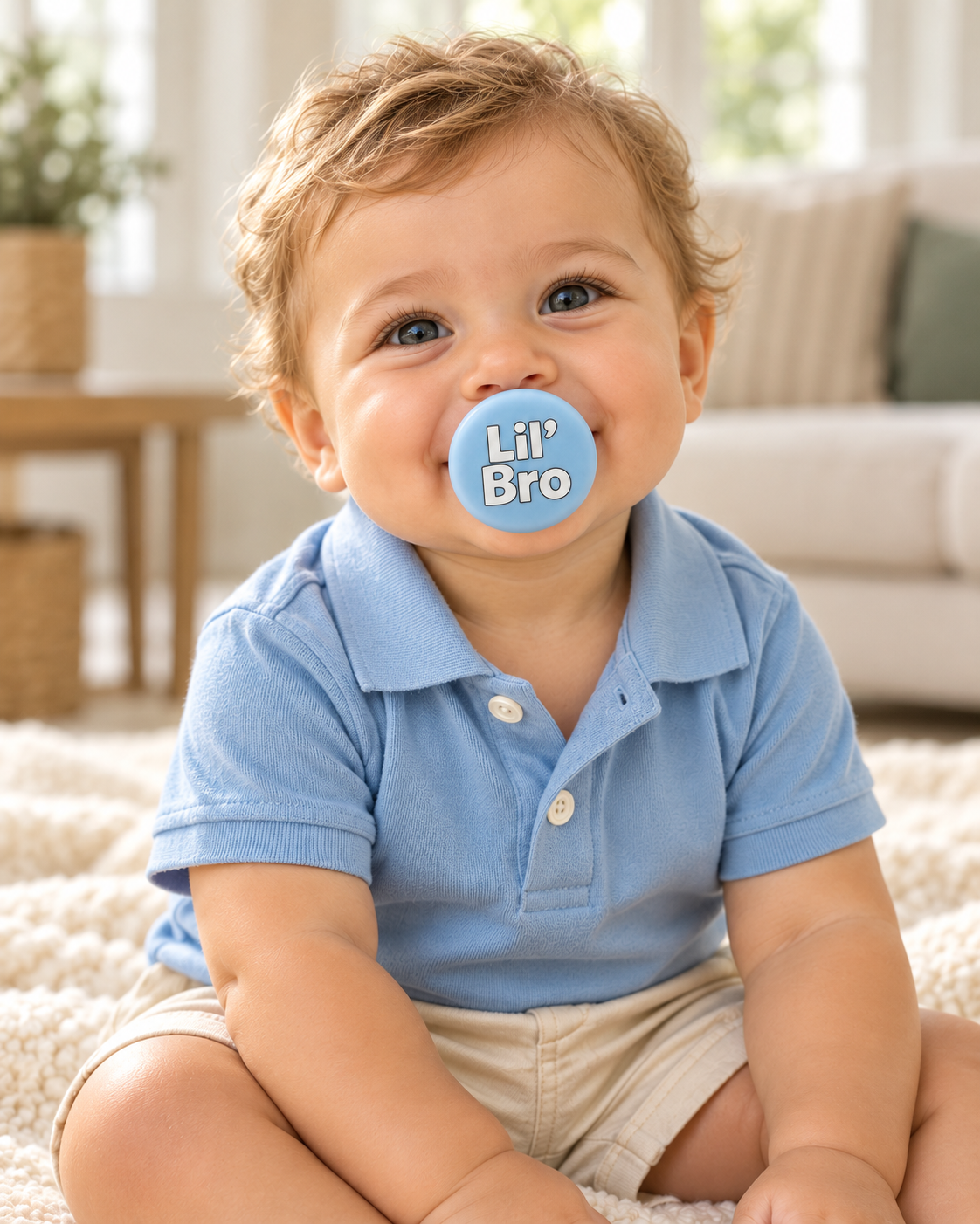 Lil' Bro pacifier cover lifestyle photo