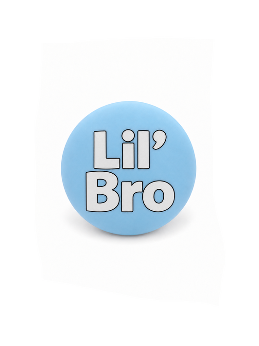 Lil' Bro pacifier cover in Soft Blue for BIBS and FRIGG pacifiers
