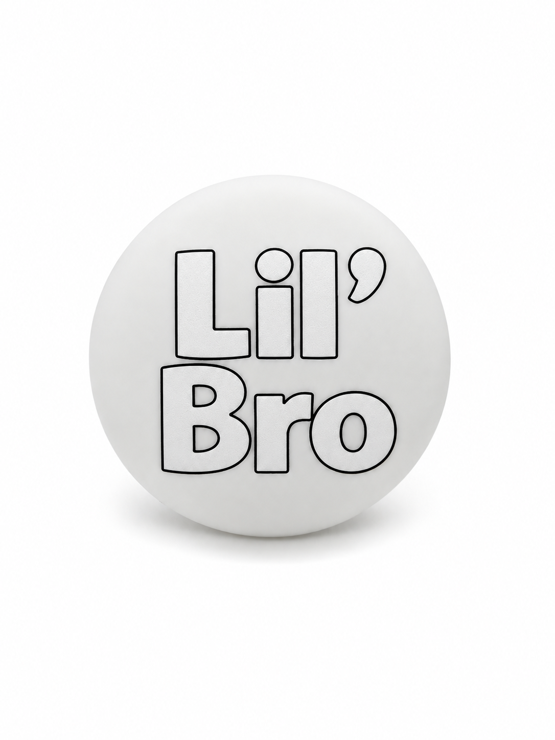 Lil' Bro pacifier cover in White for BIBS and FRIGG pacifiers