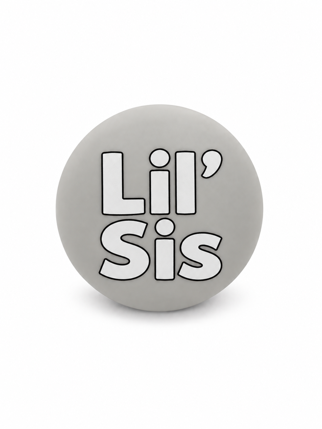 Lil' Sis pacifier cover in Soft Grey for BIBS and FRIGG pacifiers