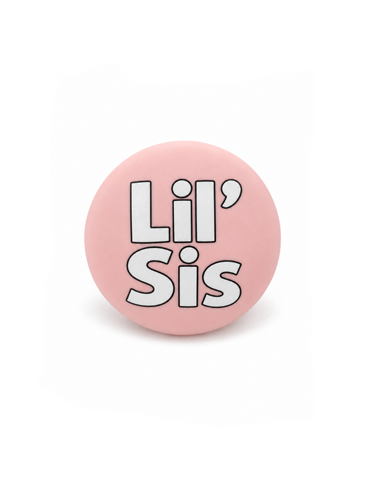 Lil' Sis pacifier cover in Soft Pink for BIBS and FRIGG pacifiers