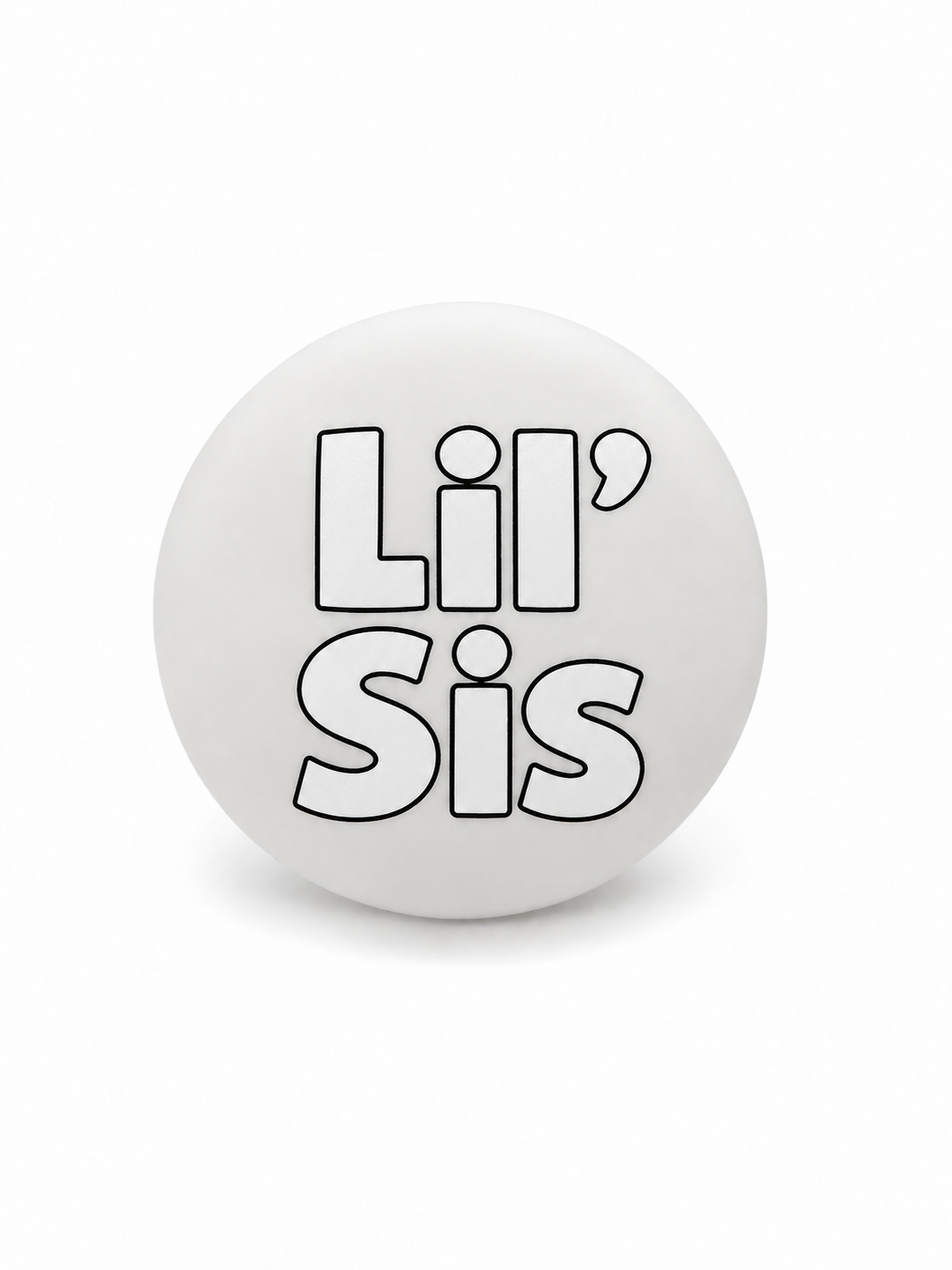 Lil' Sis pacifier cover in White for BIBS and FRIGG pacifiers