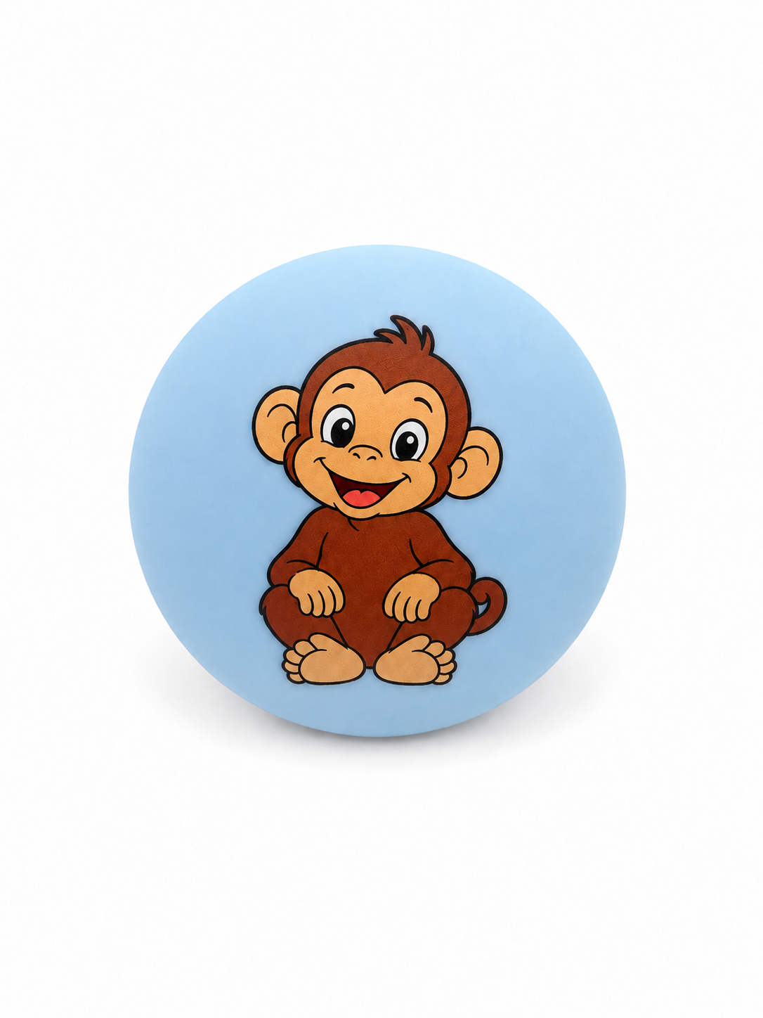 Monkey pacifier cover in Soft Blue for BIBS and FRIGG pacifiers