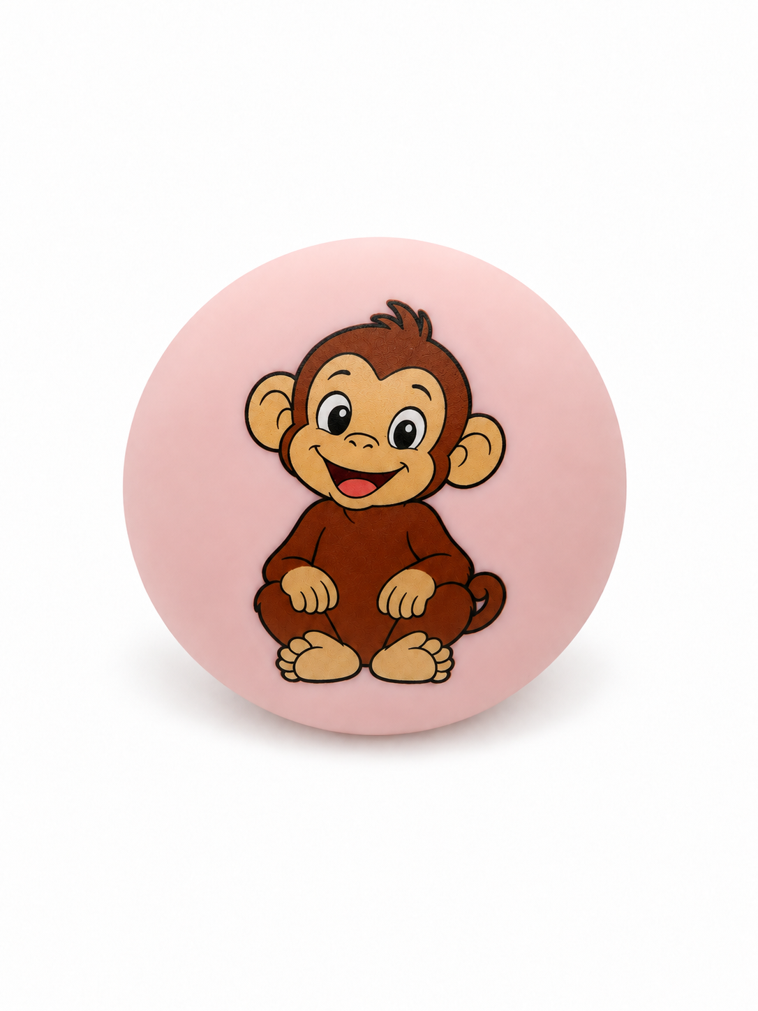 Monkey pacifier cover in Soft Pink for BIBS and FRIGG pacifiers