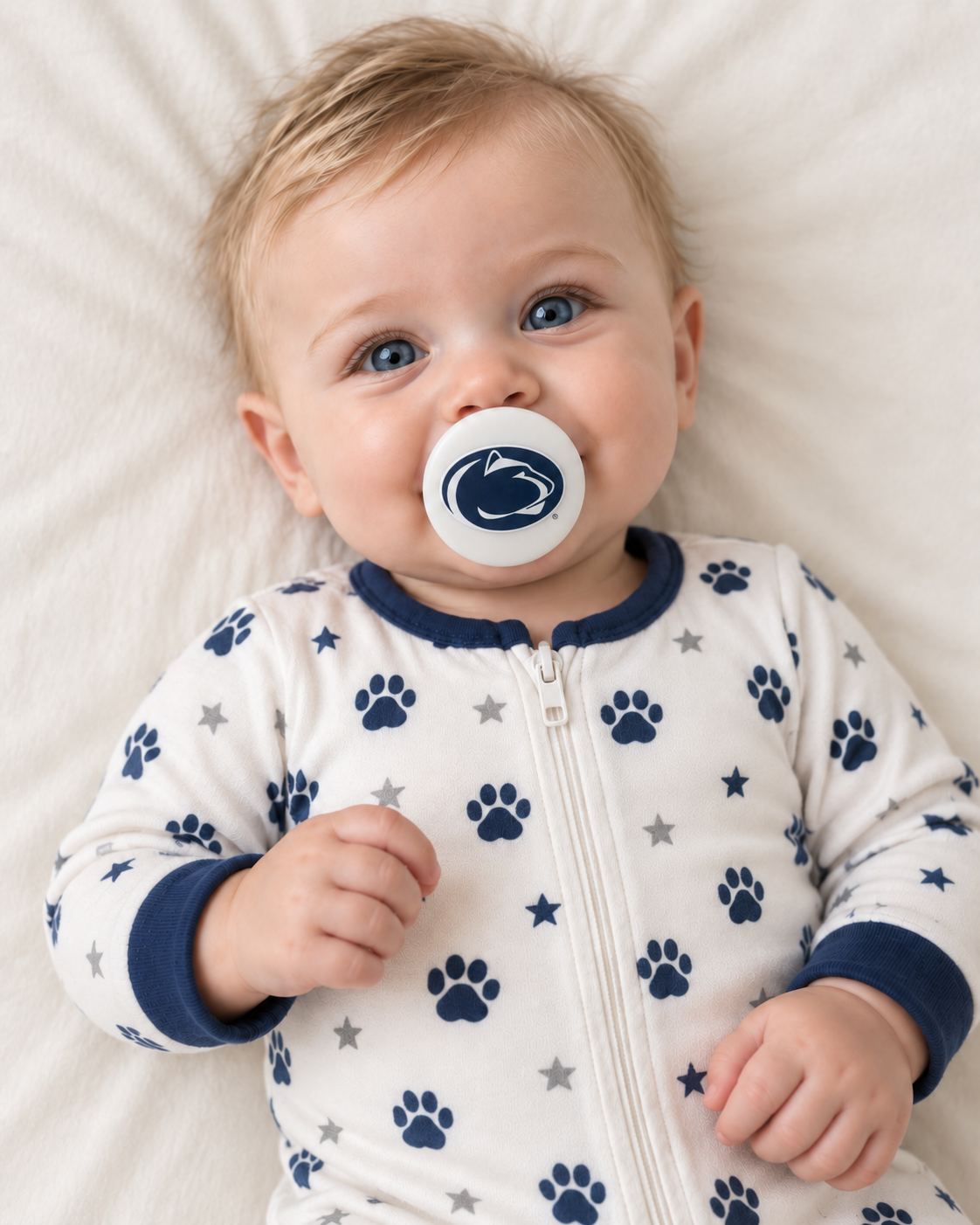 Penn State University pacifier cover lifestyle photo