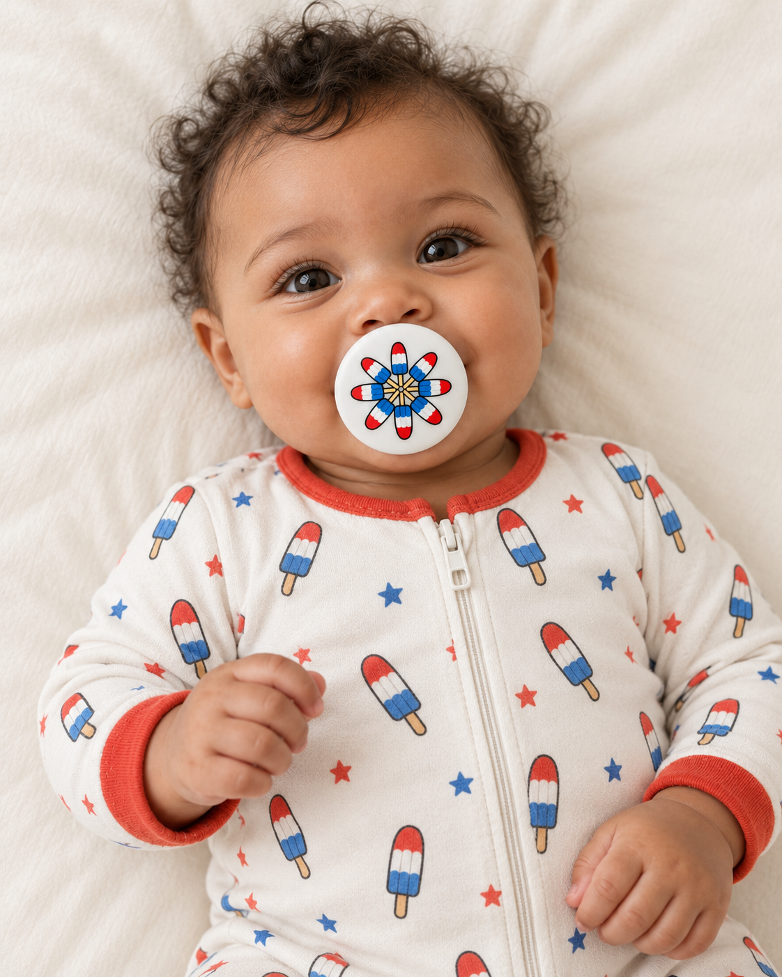 Popsicle pacifier cover lifestyle photo