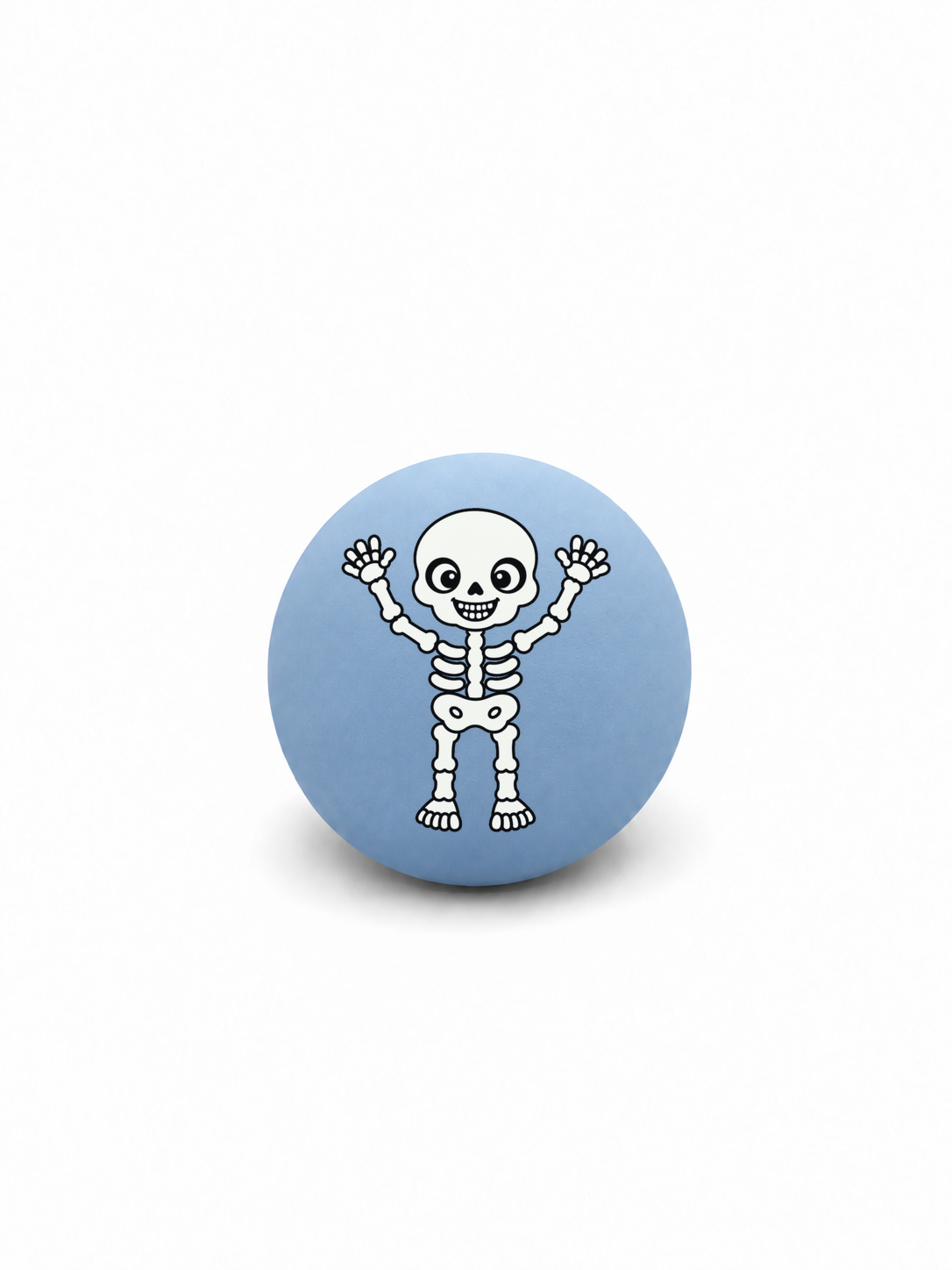 Skeleton pacifier cover design, soft blue