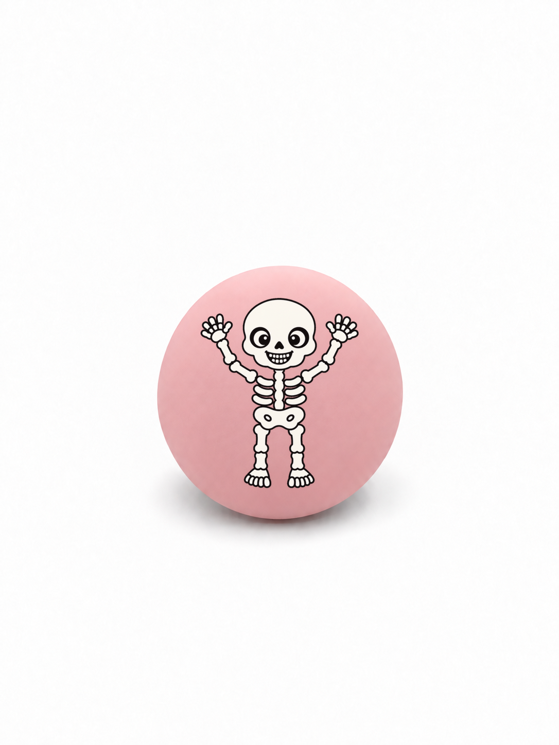 Skeleton pacifier cover design, soft pink
