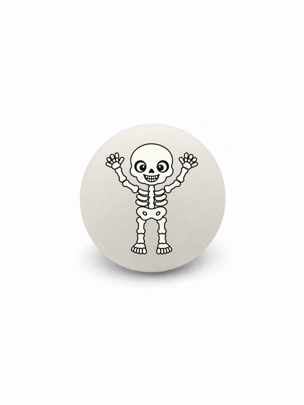 Skeleton pacifier cover design, white