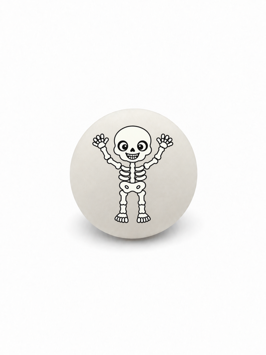 Skeleton pacifier cover design, white