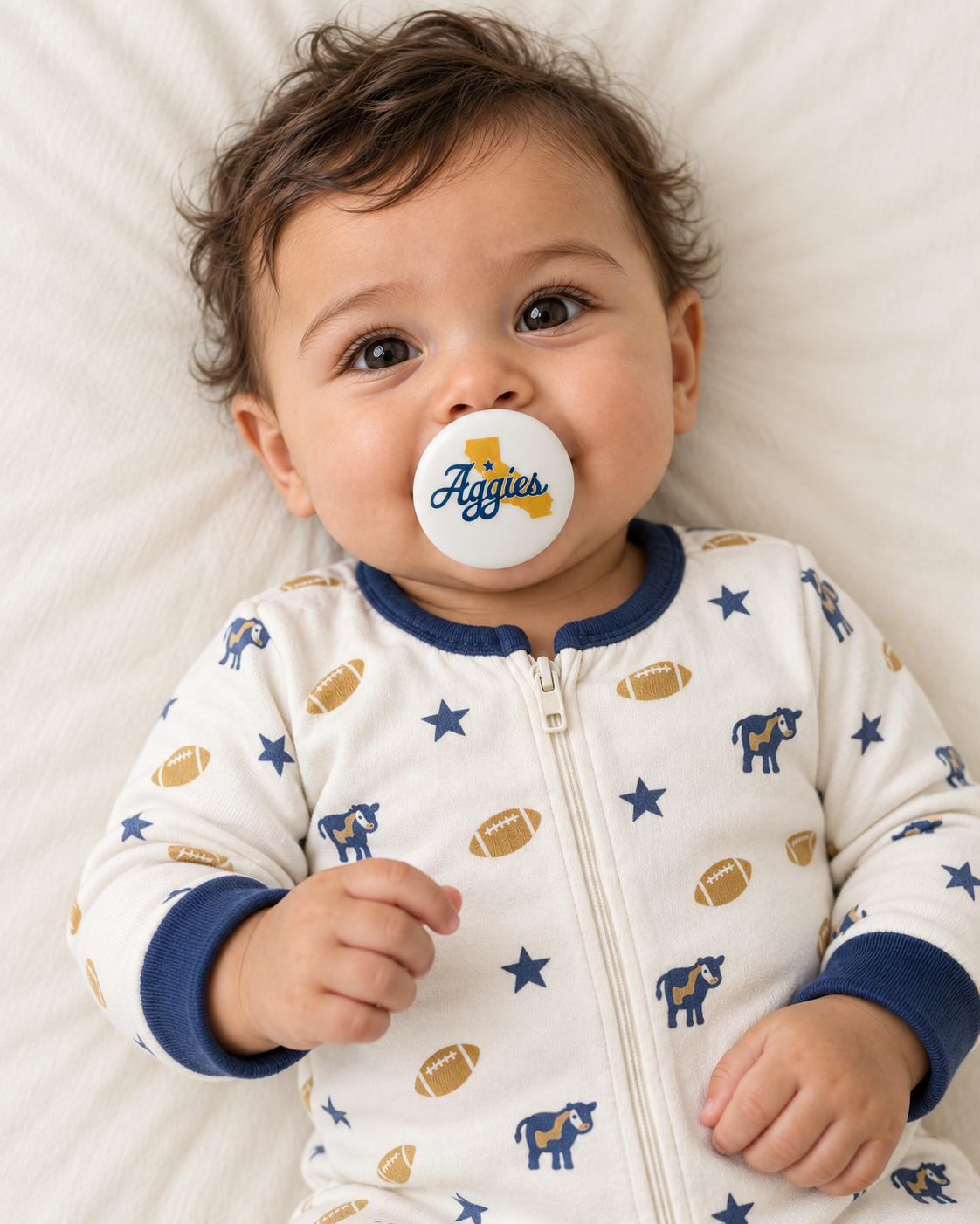 University of California, Davis - Aggies pacifier cover lifestyle photo