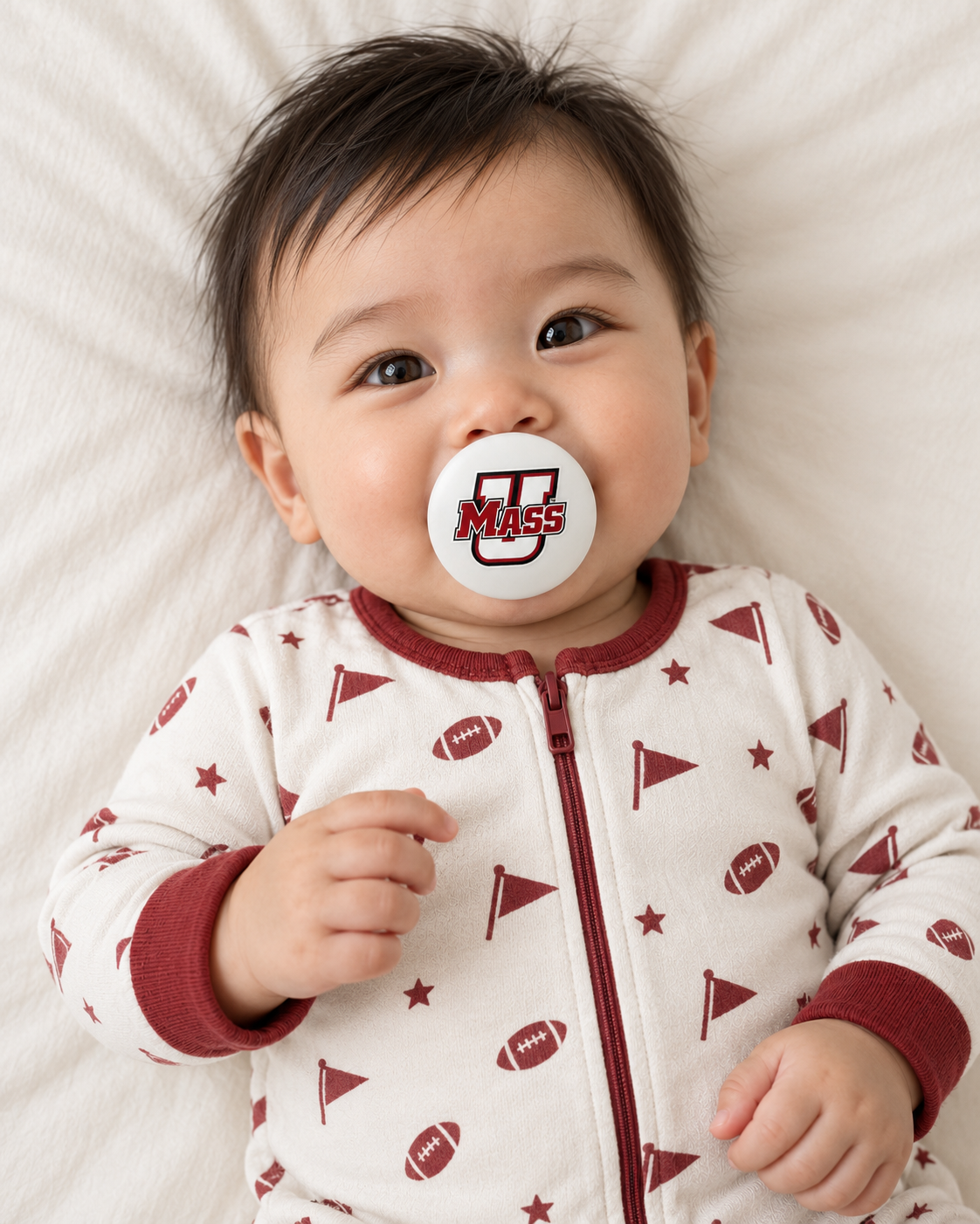 University of Massachusetts - UMass (Secondary) pacifier cover lifestyle photo