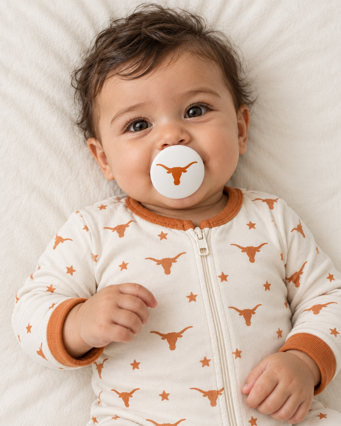 University of Texas - Longhorn pacifier cover lifestyle photo